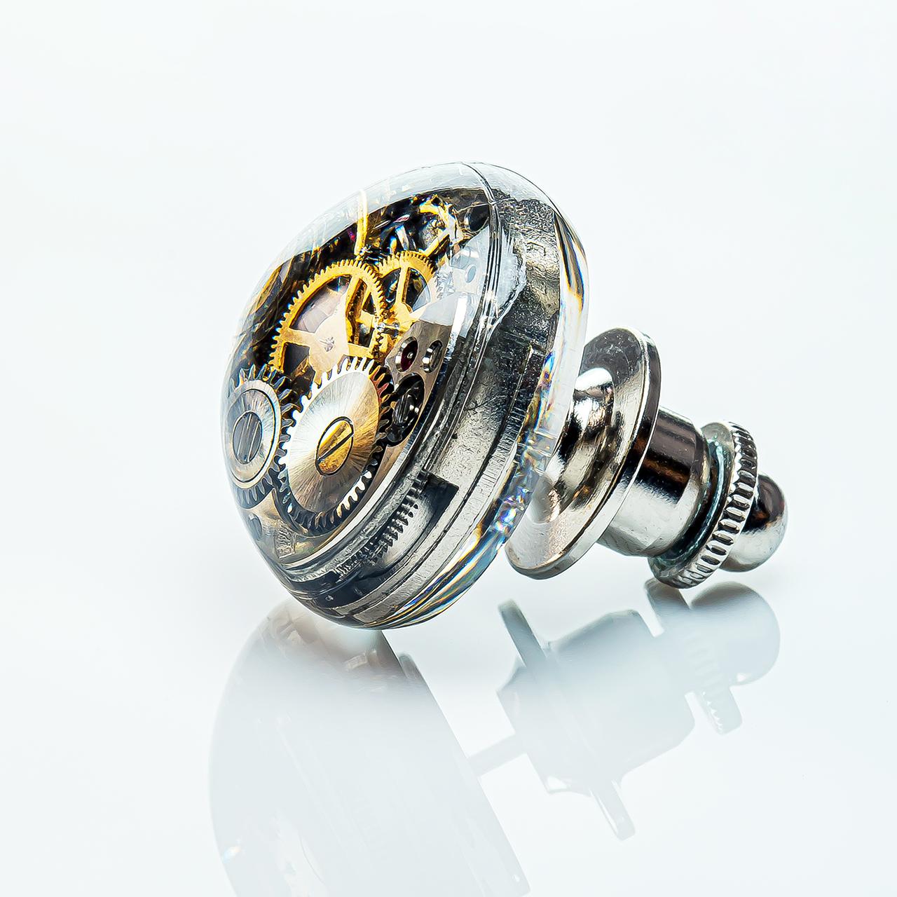 タイタック シルバー 機械式時計 ムーブメント ラペルピン