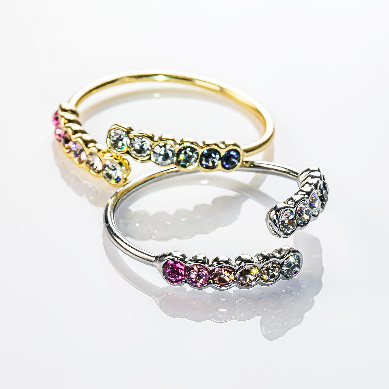 「ピンクとグレー」フォークリング1枚目の画像