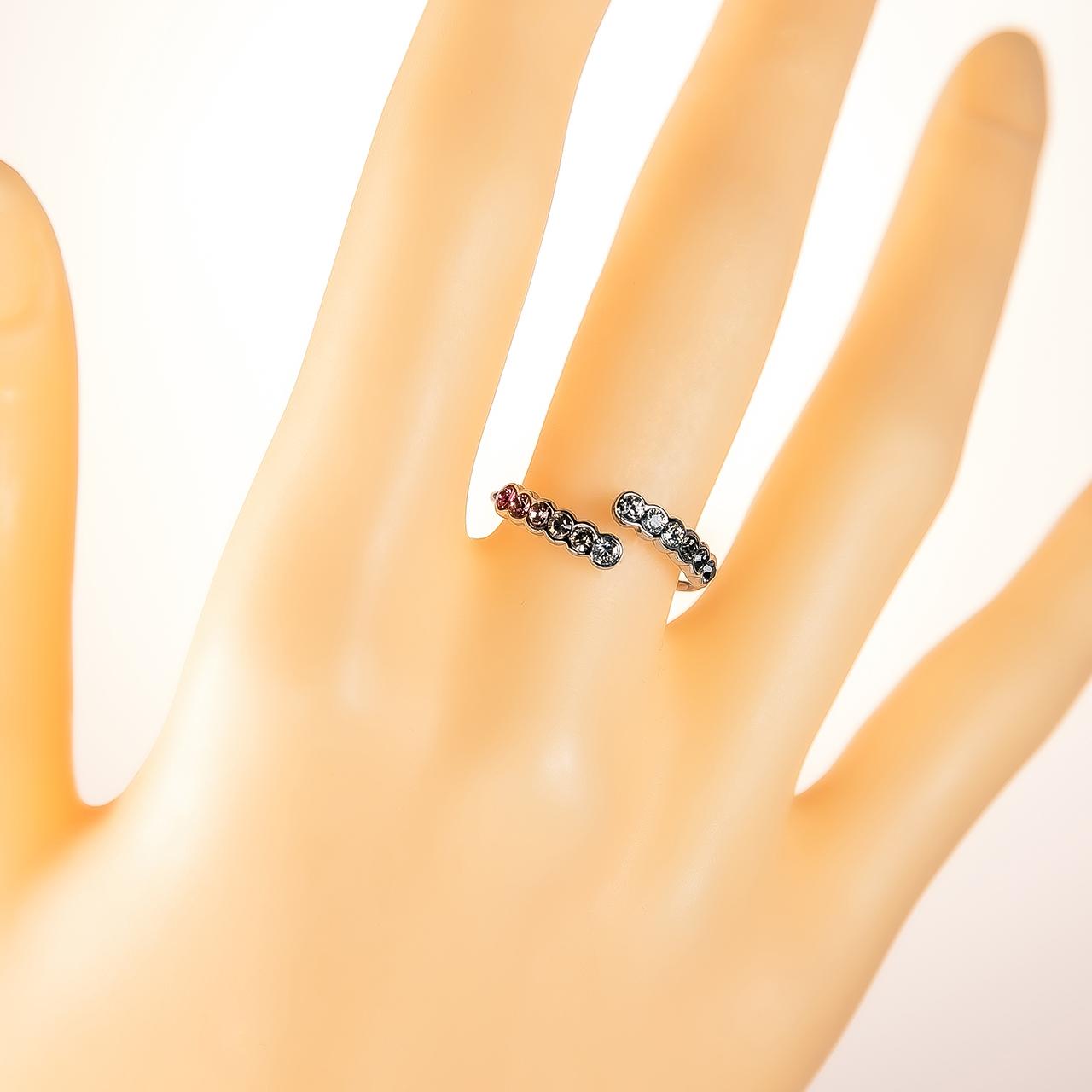 「ピンクとグレー」フォークリング | 7枚目