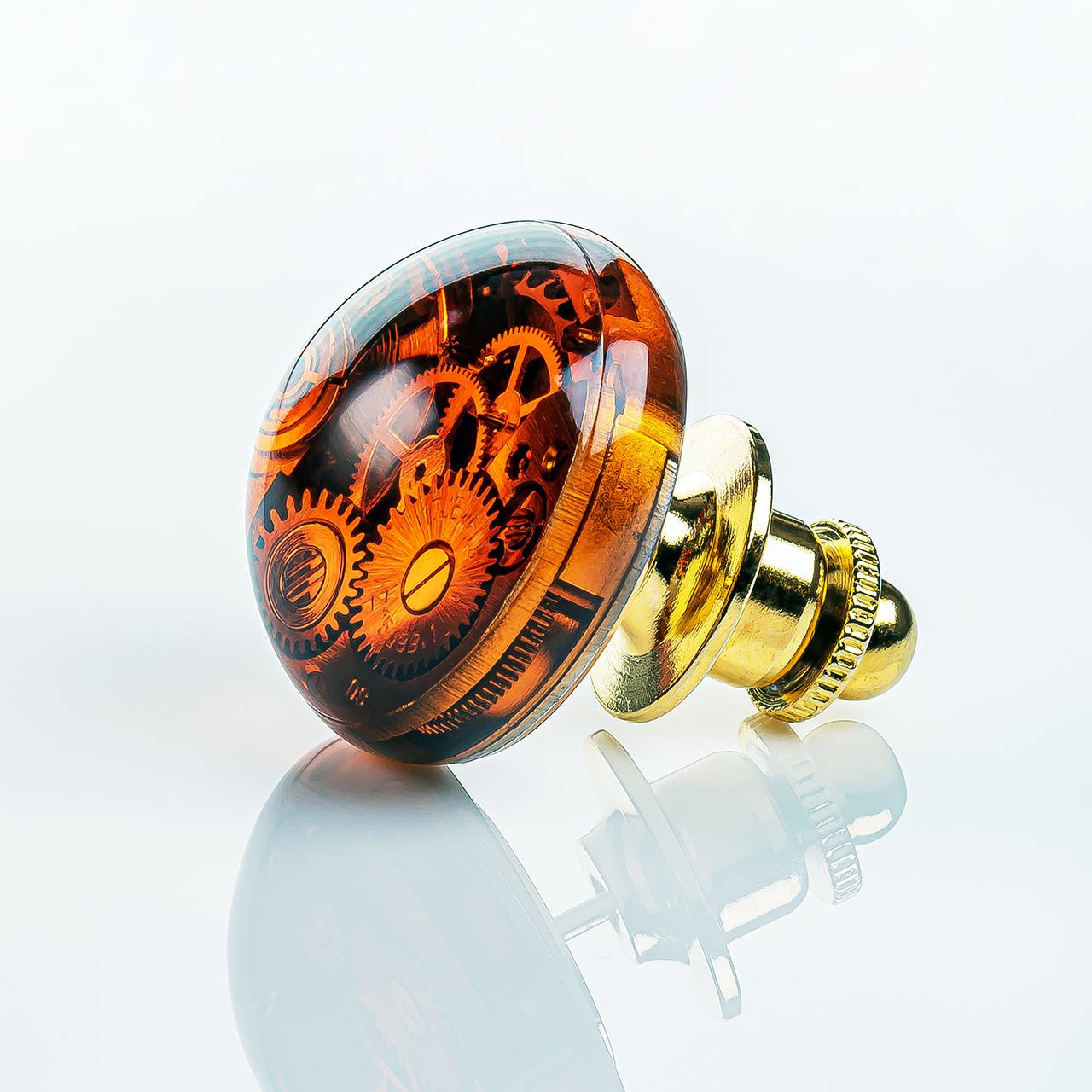 タイタック ゴールド 機械式時計 ムーブメント ラペルピン1枚目の画像