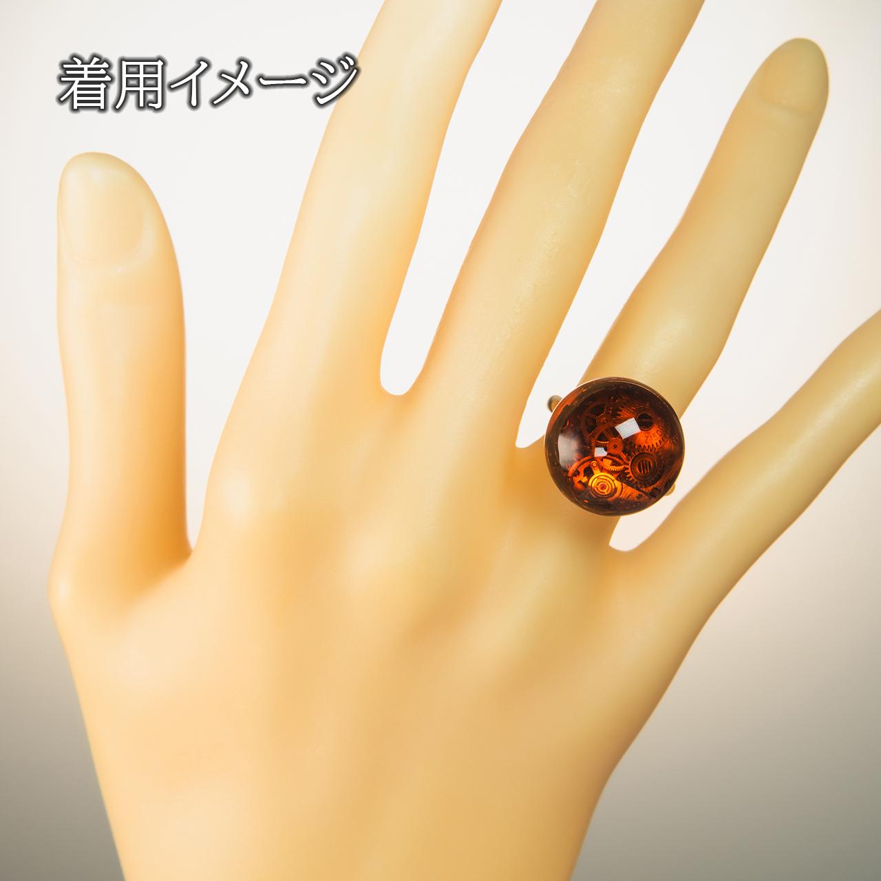 リング ゴールド 機械式時計 ムーブメントカボション | 5枚目